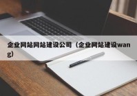 企业网站网站建设公司（企业网站建设wang）